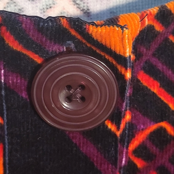 NWOT GO INTERNATIONAL Corduroy Mod Print Mini Dress - Picture 2 of 13